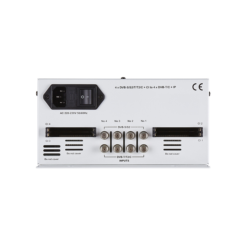 QM Products DGL4500C 4 x DVB-S/S2/T/T2/C to 4 X DVB-T/C &amp; IP (4 x CI)